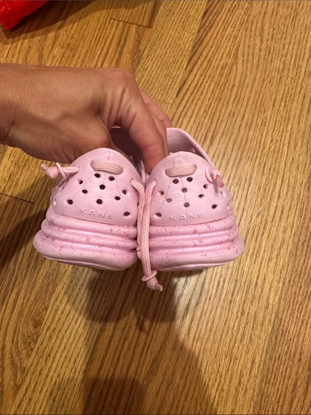 Kids Pink Slip-On Perforated Water Shoes